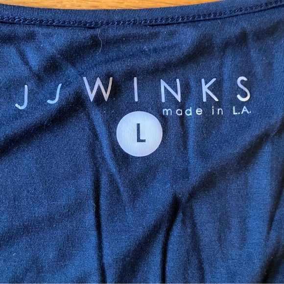 JJwinks Navy Blue Full Moon Long Sleeve w/ Built In Shelf Bra Brafree Large - Picture 7 of 11